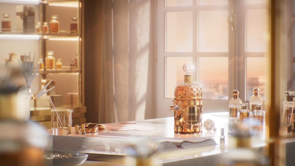 Illogic Studios brings origami animals to life in a perfumers workshop for Guerlain