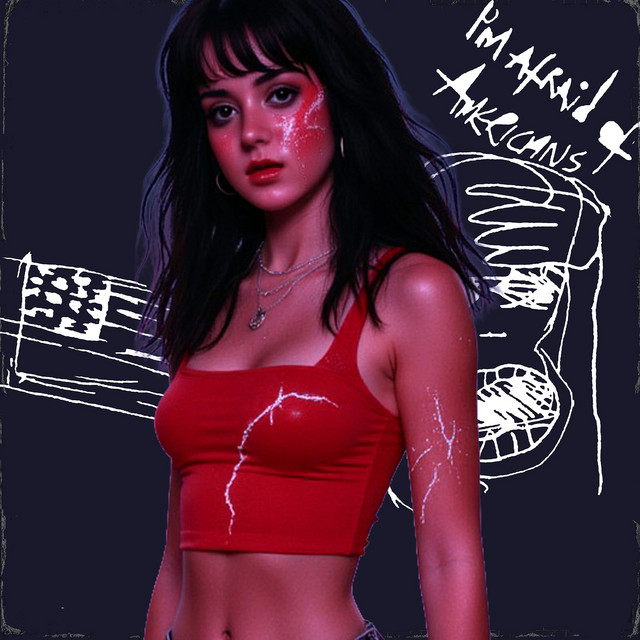 Cover artwork for Jaexlynne track "I'm Afraid Of Americans".