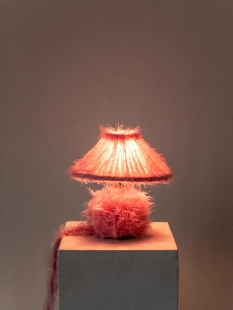 Nelly Bellegarde turns napalosa_ knitwear practice into Furry Lamps -