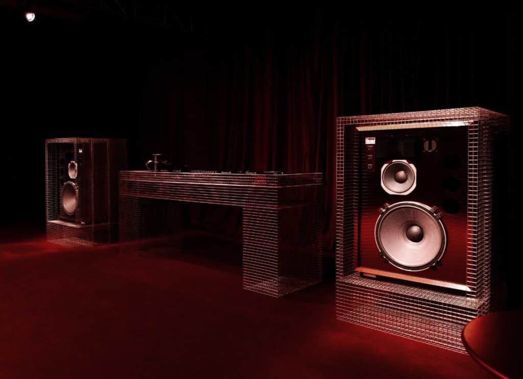 Stainless steel speaker housing inspired by JBL 4345 design