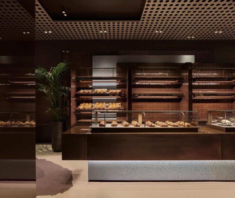 URBANJOBS structures ORIGAMI bakery through a layered spatial system URBANJOBS structures ORIGAMI bakery through a layered spatial system