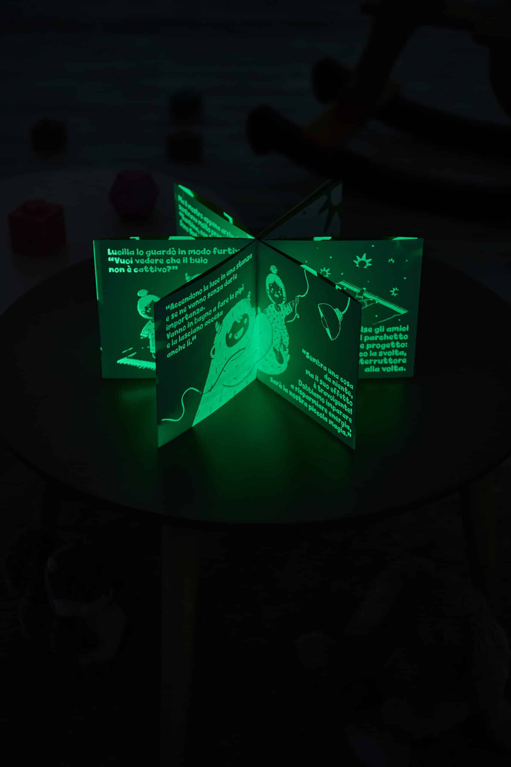 Plenitude creates Goodnight Light children book readable only in the dark