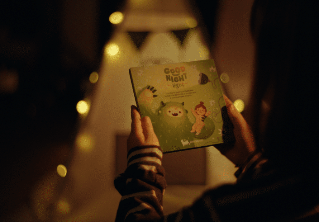 Plenitude creates Goodnight Light children book readable only in the dark -