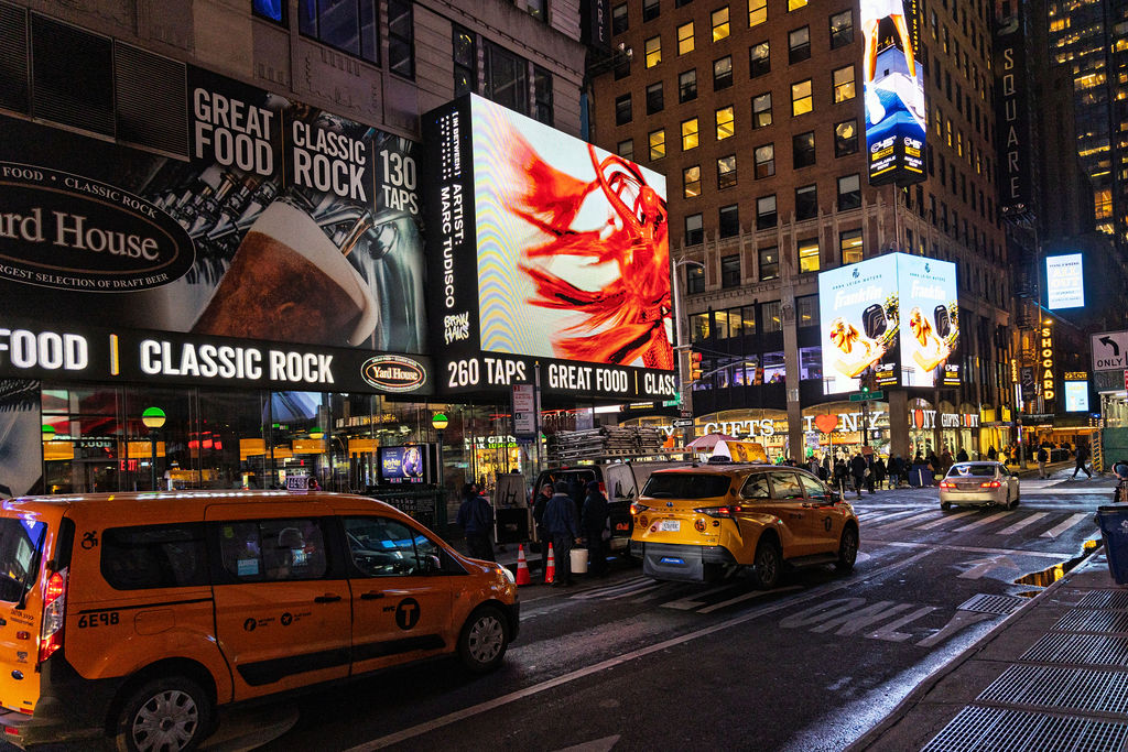 "Energetic Soul" installation by Marc Tudisco runs on ZAZ Corner Times Square -