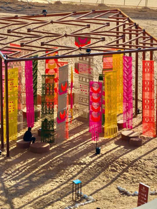 Milla Novo reimagines her fiber art installation in the Alps -