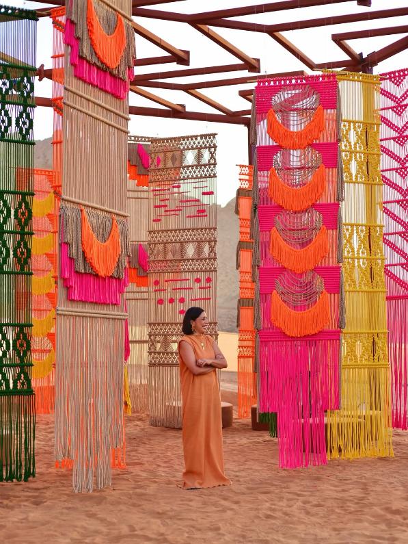 Milla Novo reimagines her fiber art installation in the Alps -
