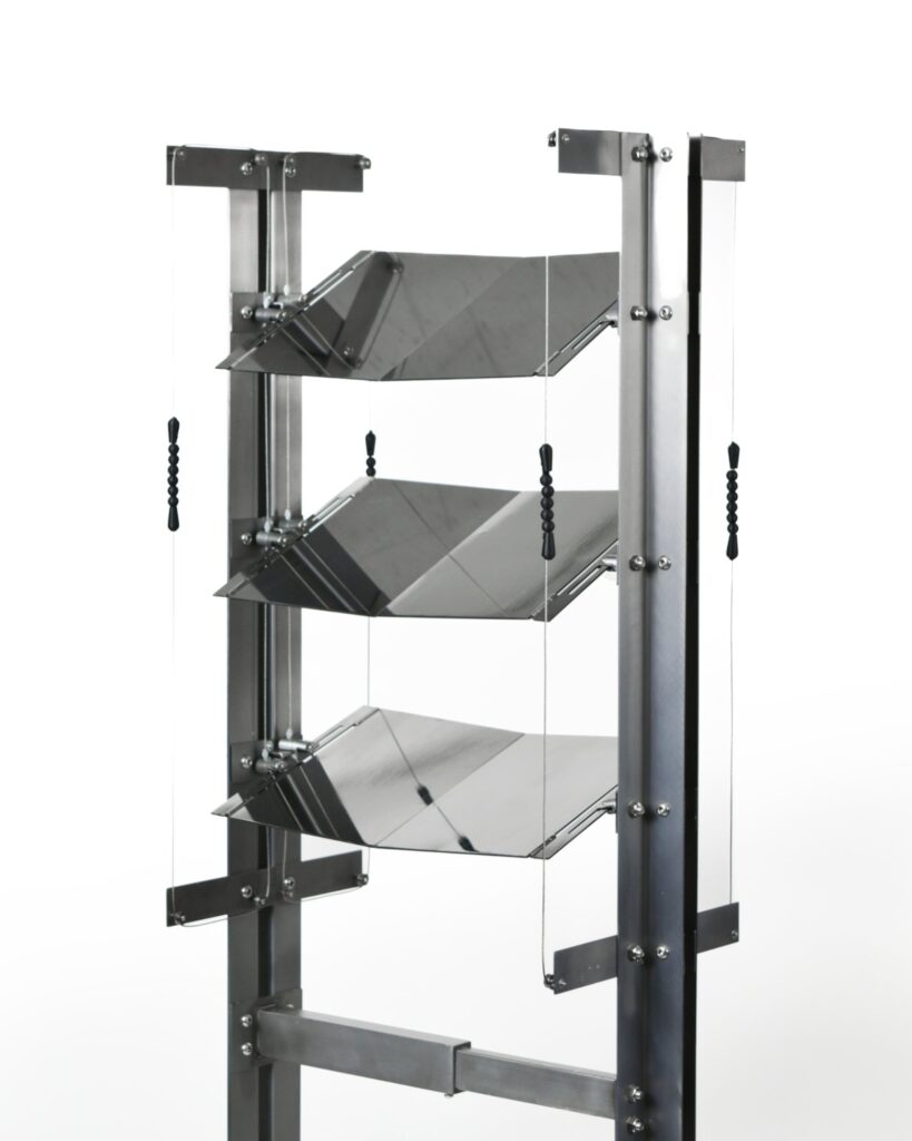 CHAGYEONG partition introduces reflective metal screen for interiors