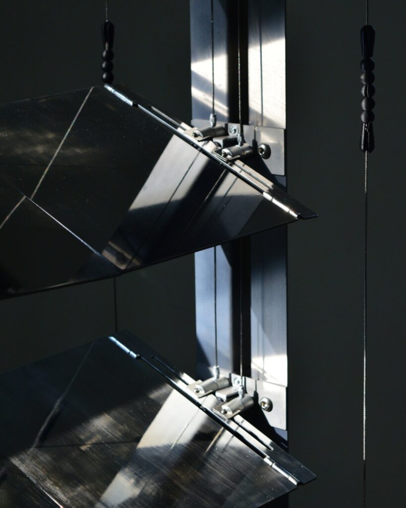 CHAGYEONG partition introduces reflective metal screen for interiors -