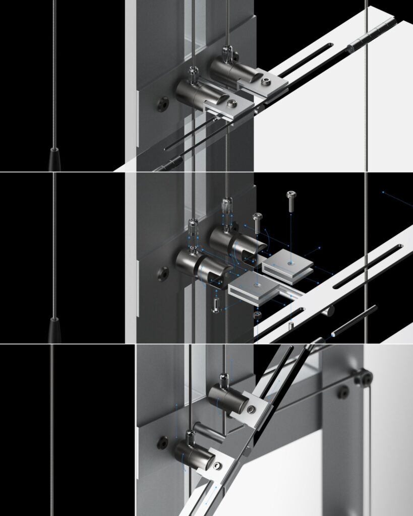 CHAGYEONG partition introduces reflective metal screen for interiors -