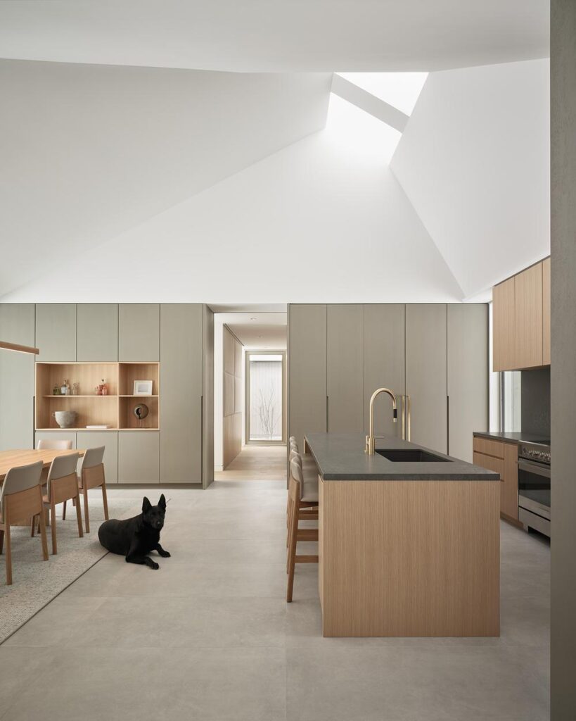 Superkül integrates Ridge House with landscape through sloping roof -