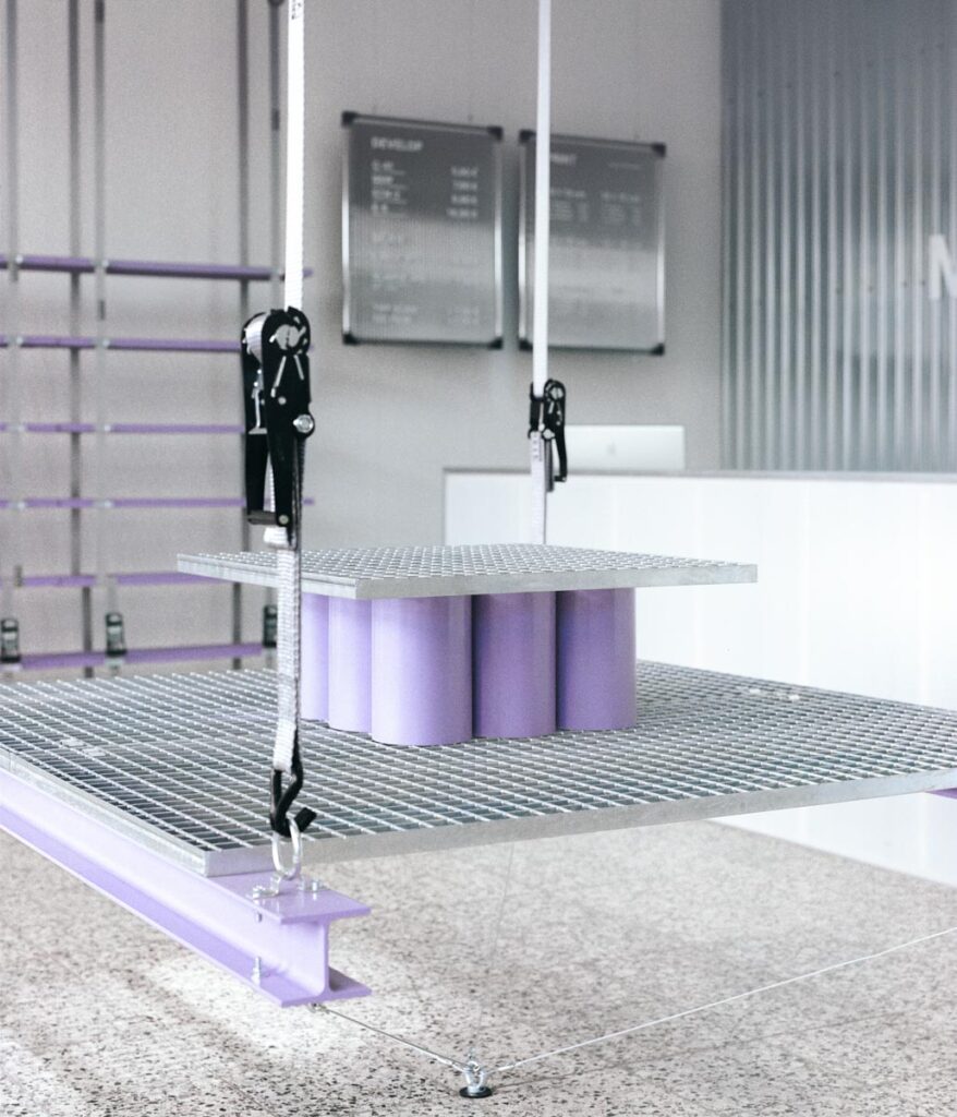 Adam Terlanda creates industrial system for Bratislava showroom -