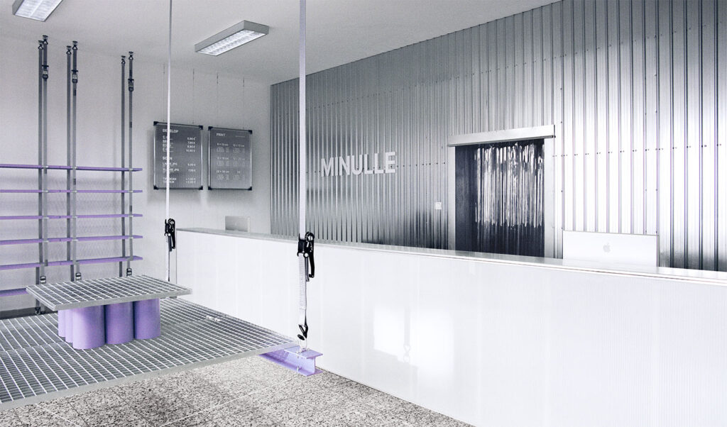 Adam Terlanda creates industrial system for Bratislava showroom -