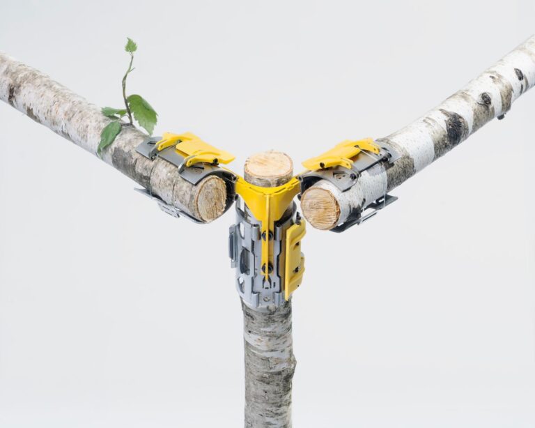 Omnibite self building system transforms raw branches into structure Omnibite self building system transforms raw branches into structure