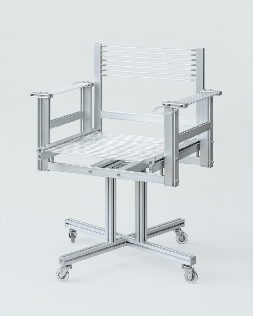 PU-T-B Work Chair by p(erson)al uses polyurethane tubes as visible structural connectors