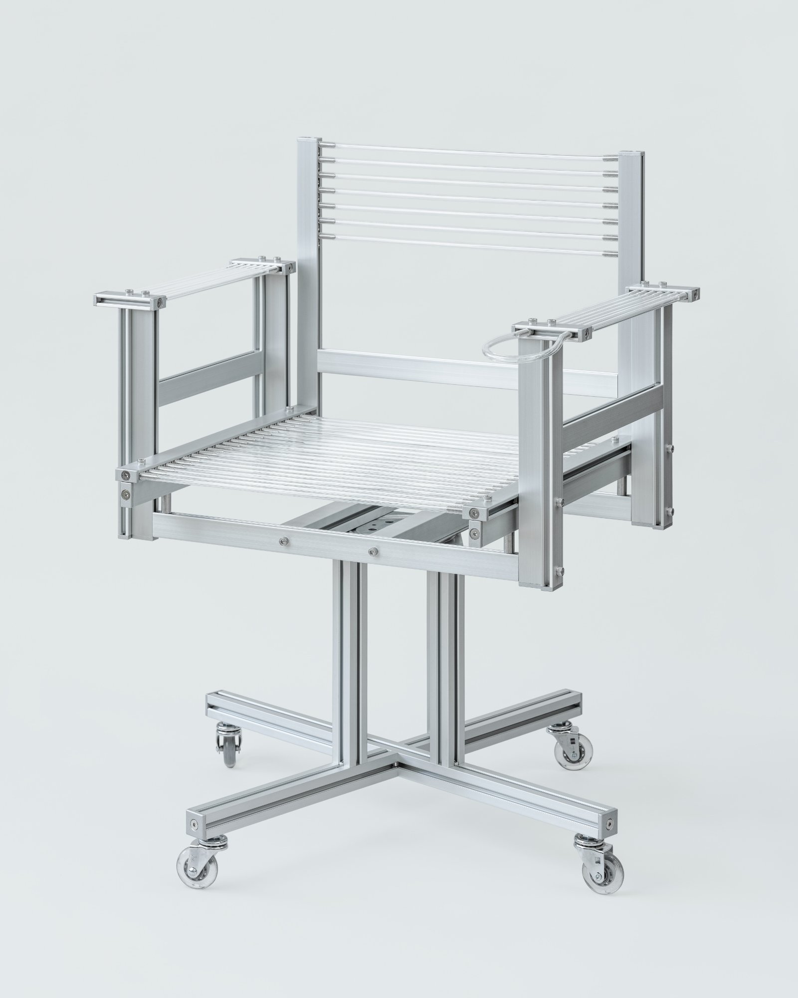 PU-T-B Work Chair by p(erson)al uses polyurethane tubes as visible structural connectors