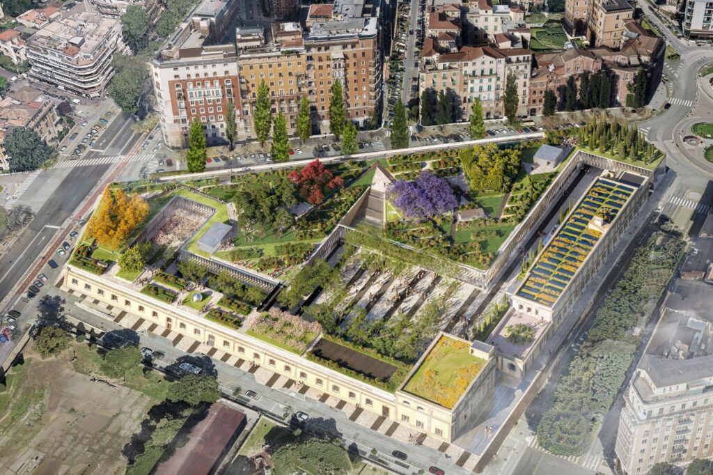 Stefano Boeri Architetti designs a green courtyard in Rome