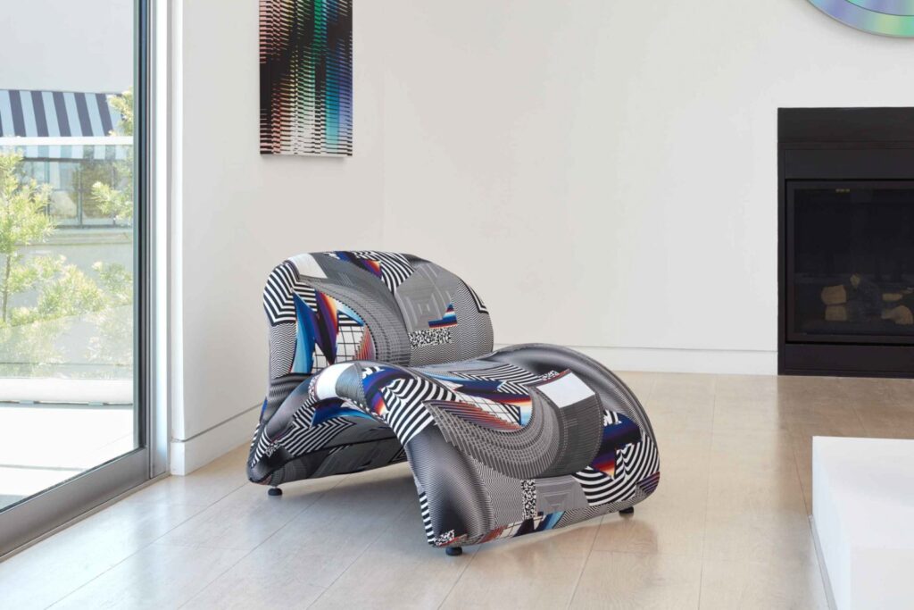 Felipe Pantone and Etai connect kinetic art with furniture design at albertz benda gallery -