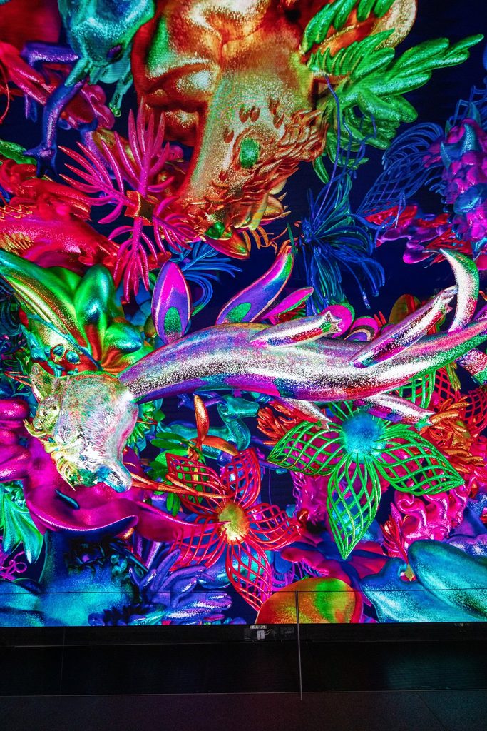 Clara Bacou fills Outernet London with monumental digital sculptures -