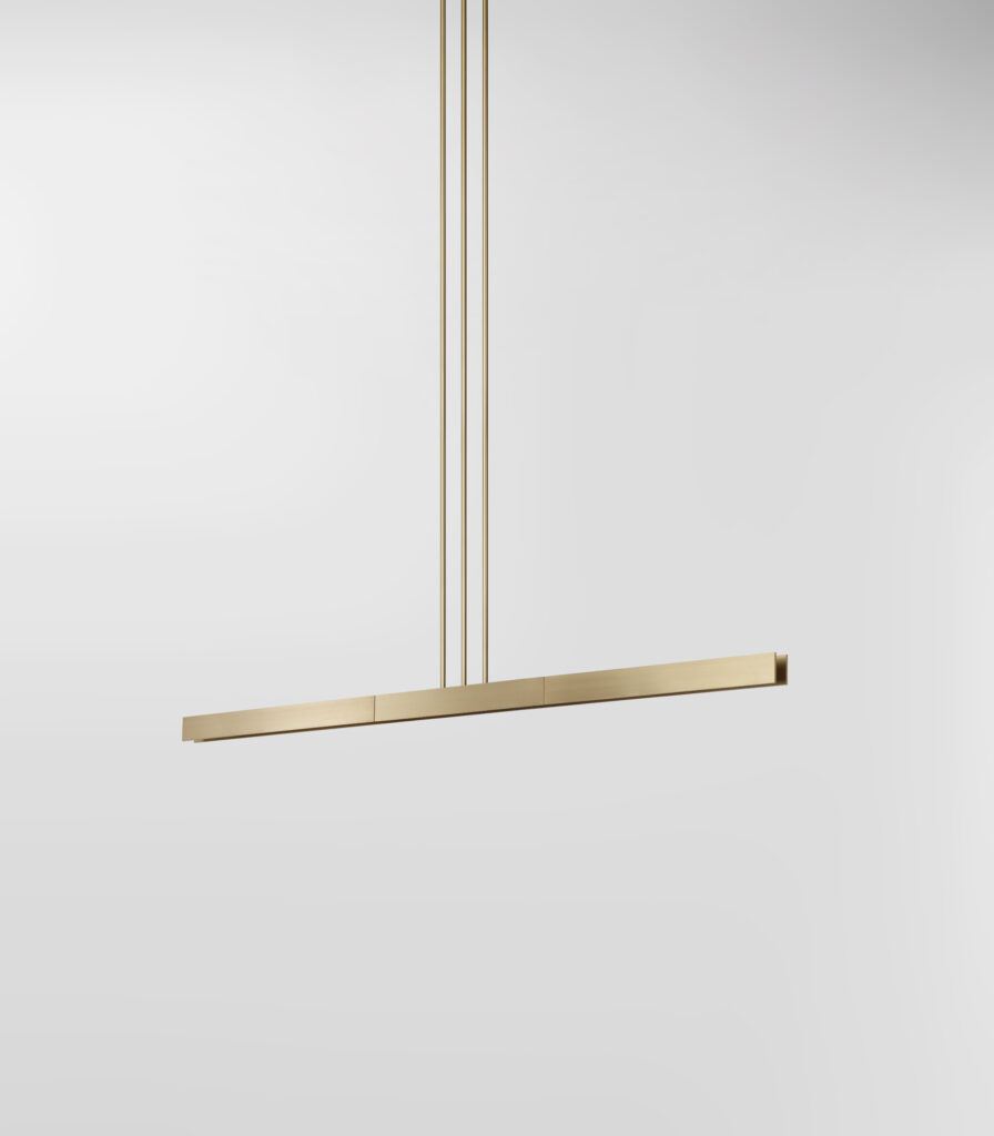Ross Gardam designs Liminal linear pendant with uplight and downlight -