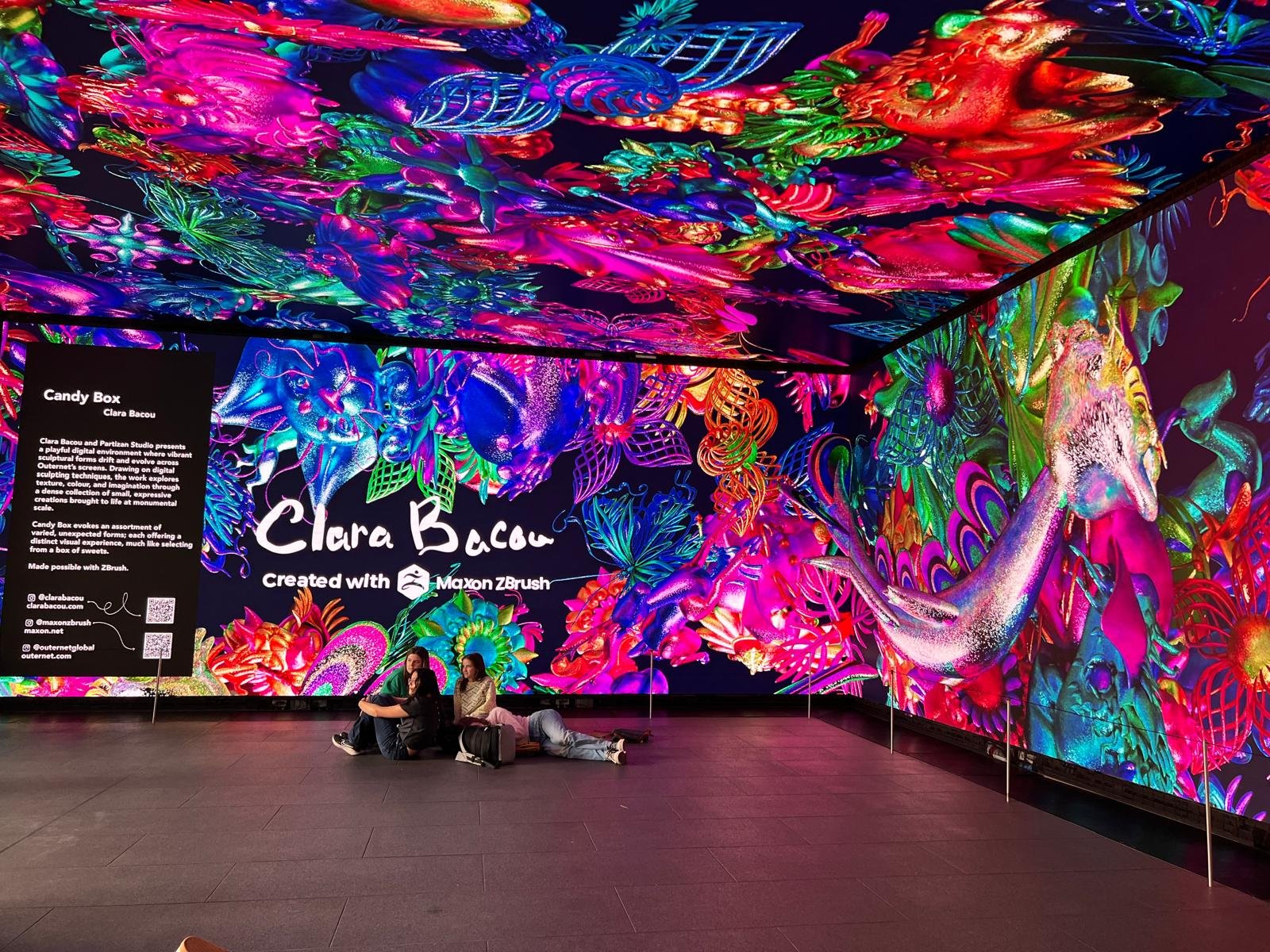 Clara Bacou fills Outernet London with monumental digital sculptures