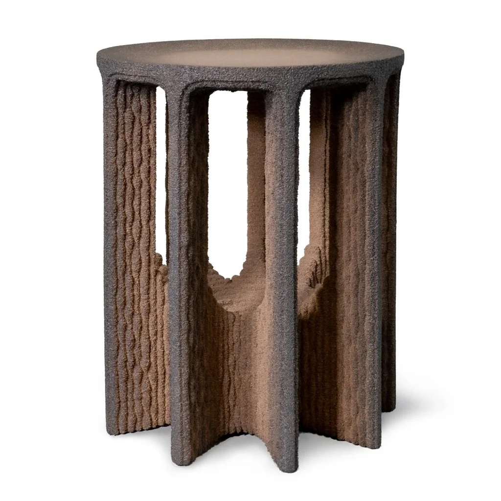 Tilla Goldberg and Ippolito Fleitz Group design AEVA a 3D printed side table 3