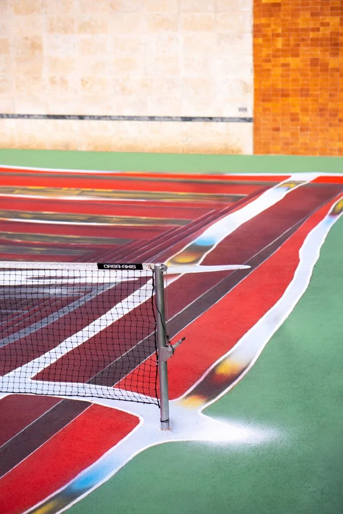 Spok Brillor creates infinite tennis court at Casa Axis 3