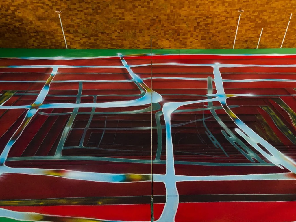 Spok Brillor creates infinite tennis court at Casa Axis 2