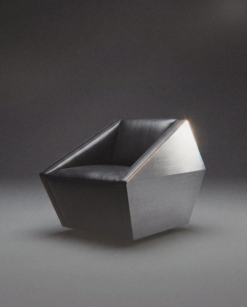 Forma designs Axis Chair as a swivelling architectural armchair