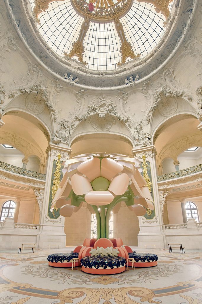 Le Grand Bouquet by Uchronia blooms inside the Grand Palais in Paris -