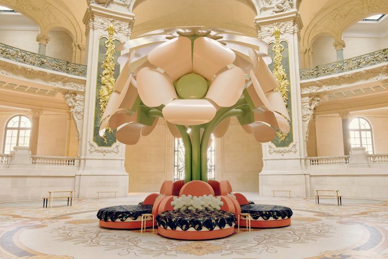 Le Grand Bouquet by Uchronia blooms inside the Grand Palais in Paris