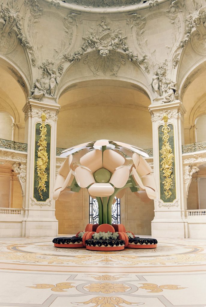 Le Grand Bouquet by Uchronia blooms inside the Grand Palais in Paris -