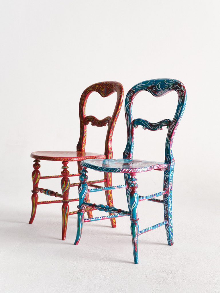 Vinterior transforms five vintage chairs for Sit Differently campaign -