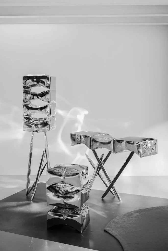 Studio Sarah Naghawi shapes steel through pressure in JAWF collection 4